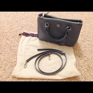 Tory Burch Robinson Mini Double-Zip Tote Bag